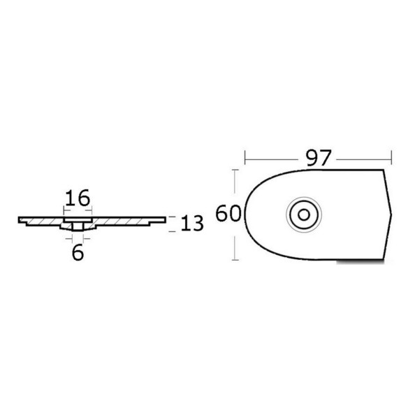 Anodo piastrina 6C6D8C