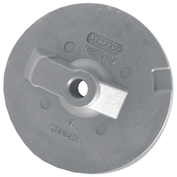Flat fin zinc anode for AlphaBravo 35300 HP