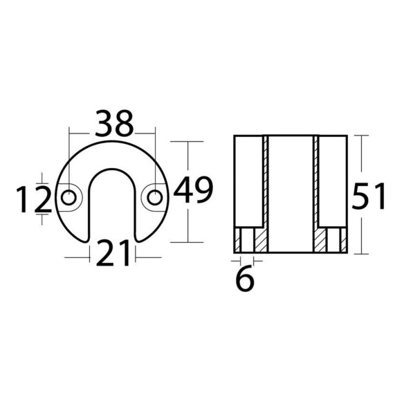 Anodo piede BravoBlackhawk