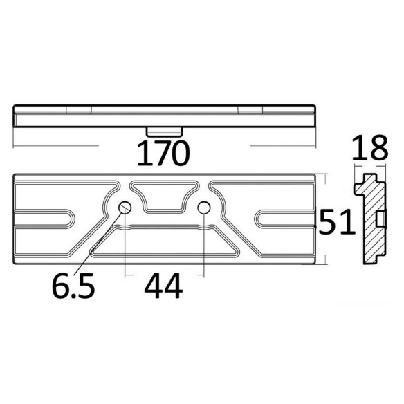 Anodo piastra FB MercuryMariner