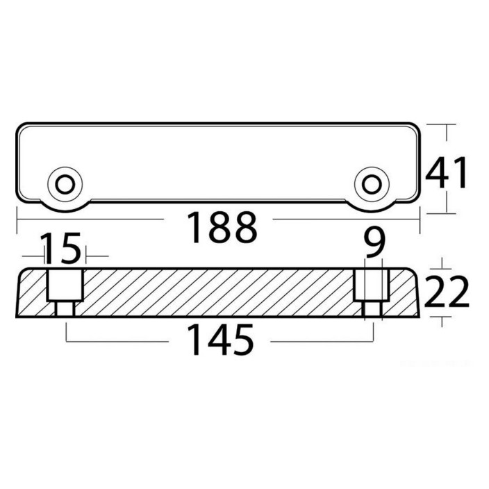 Anodo barra Volvo Penta