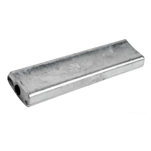 Zinc plate anode wthrough hole 104x28