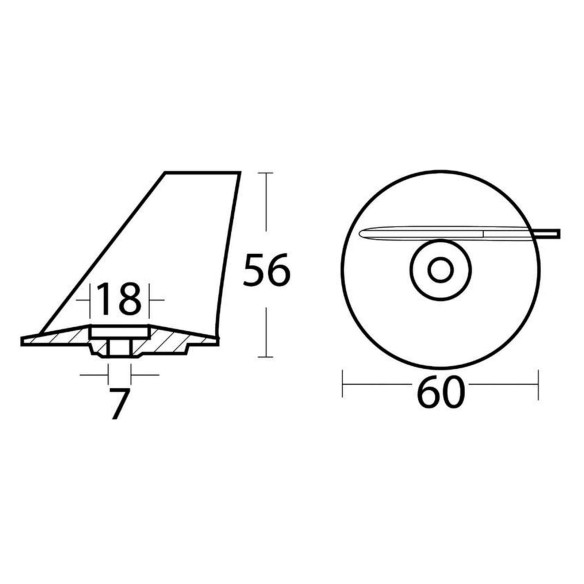 Anodo pinna Tohatsu50HP