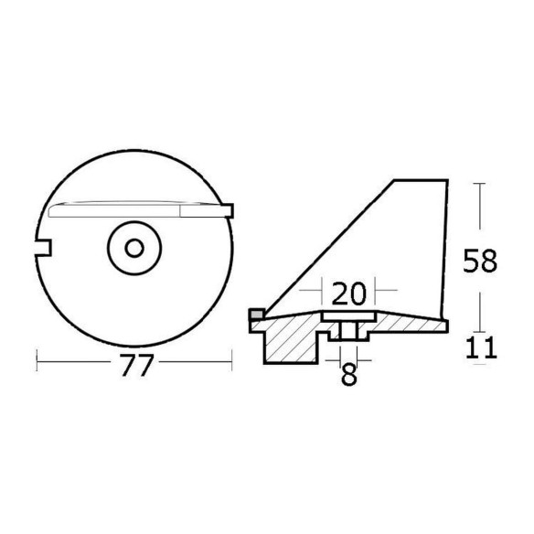 Anodo pinna Tohatsu140HP