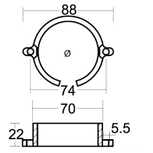 Propeller shaft anode Mercruiser Bravo I