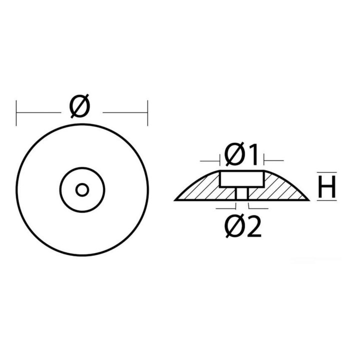 Rose anode bolt mounting