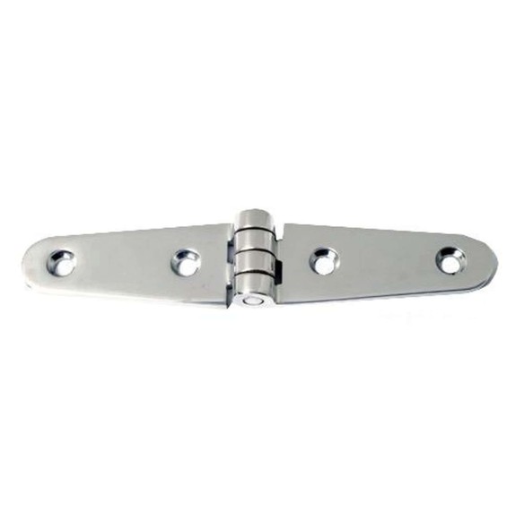 Hinge long wing polished SS 152x29