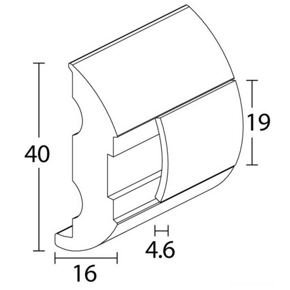 Profilo C inox imbutito