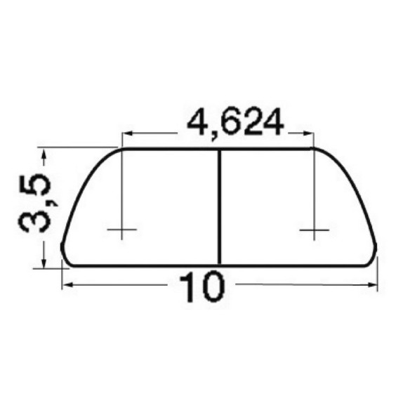 Semiround AISI 316 profile