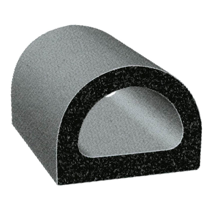 Selfadhesive EPDM black profile 5x16