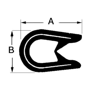 Semiflexible reinforced PVC profile