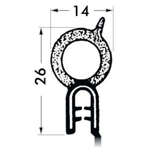 Reinforced PVC profile f beading black