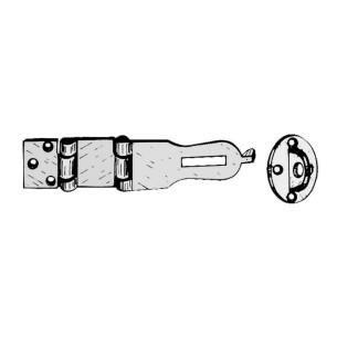 Hasp  Staple chromed brass 140x35