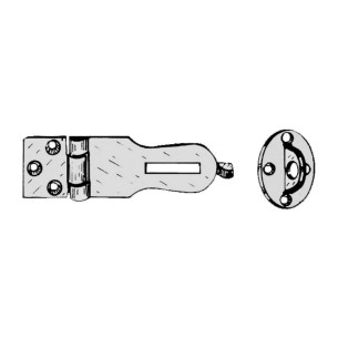 Hasp  Staple chromed brass 95x25