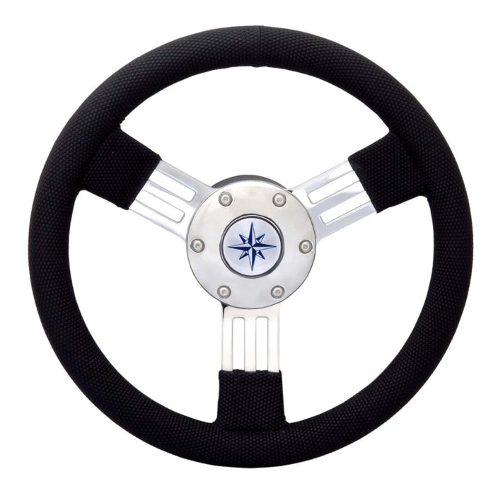 Volante Pegaso razze inox nero