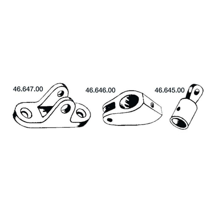 Fork swiveling 22mm chrbrass