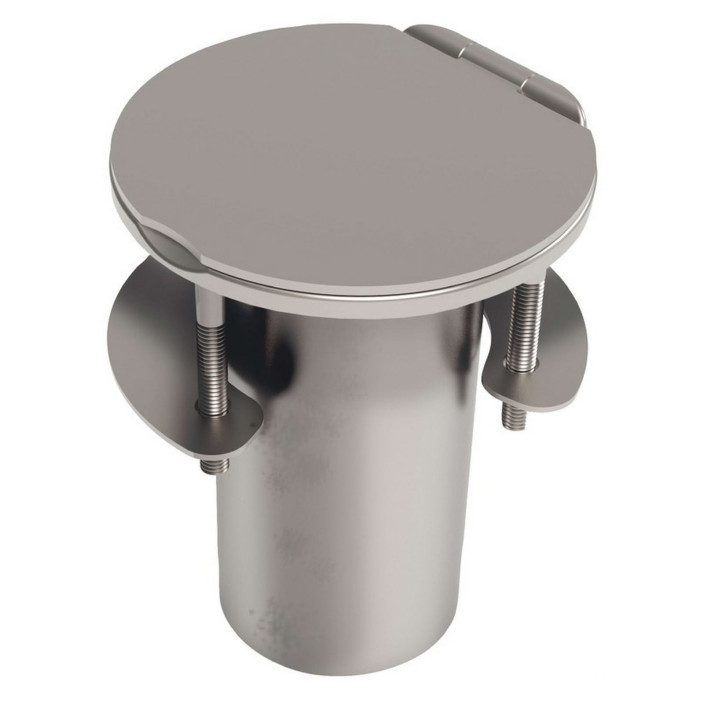 Recessed bushing carbon pole with hinge cover