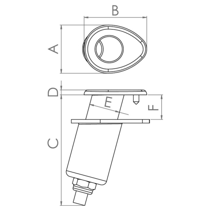 Base palo flessibile tappo