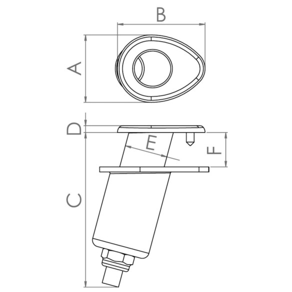 Base palo flessibile tappo