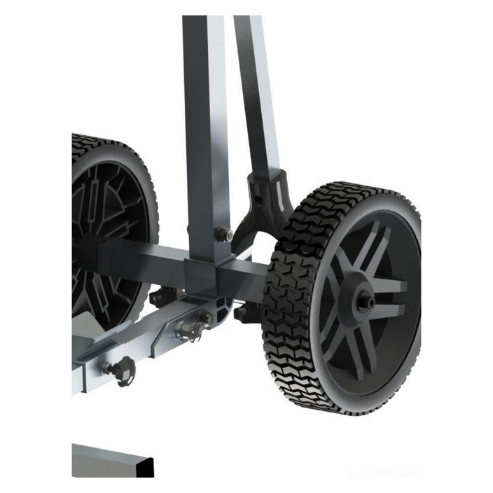 Trailer wfoldable wheels