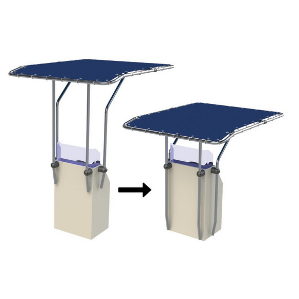 Retractable aluminium TTop blue