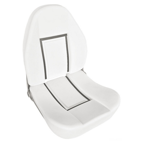 Comfort seat with high foldable backrest