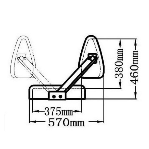 Reverso seat wrotating backrest