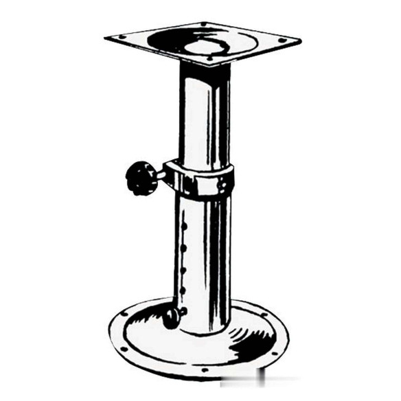 Piede girevole telescopico inox