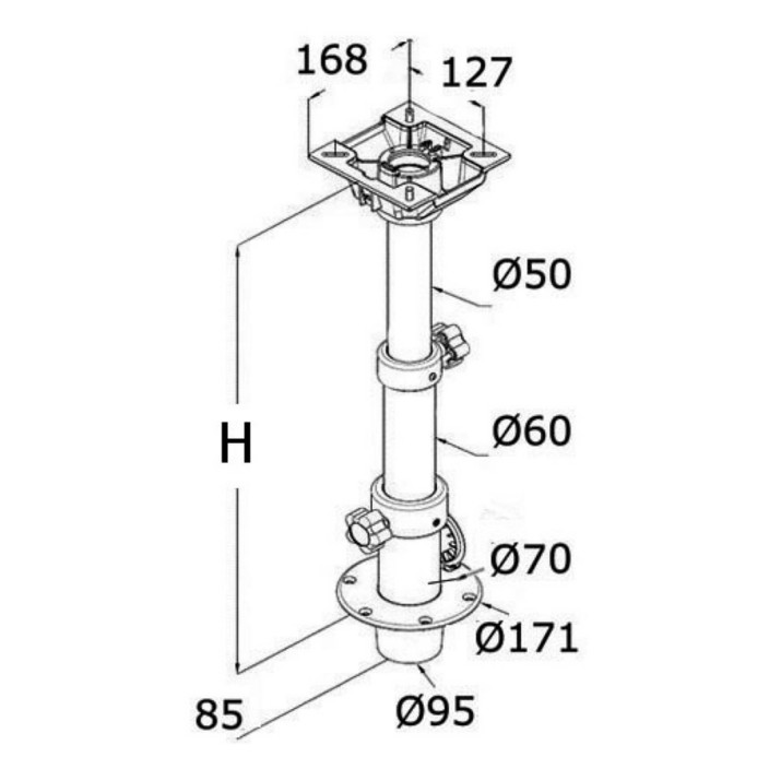 Removable table pedestal