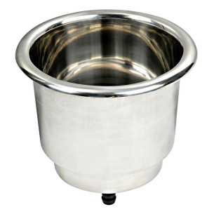 Portabicchieri inox con drenaggio