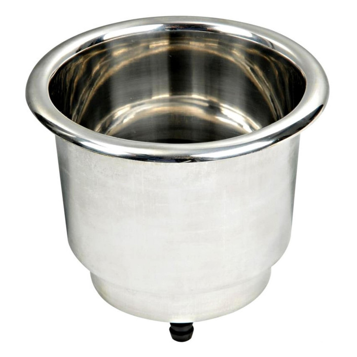 SS glass holder wdrain hole