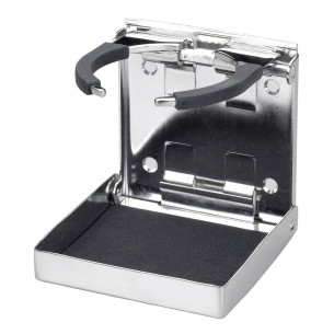 Adjustable glass and can holder to