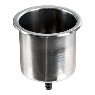 Delux Slim steel glass holder wdrain hole