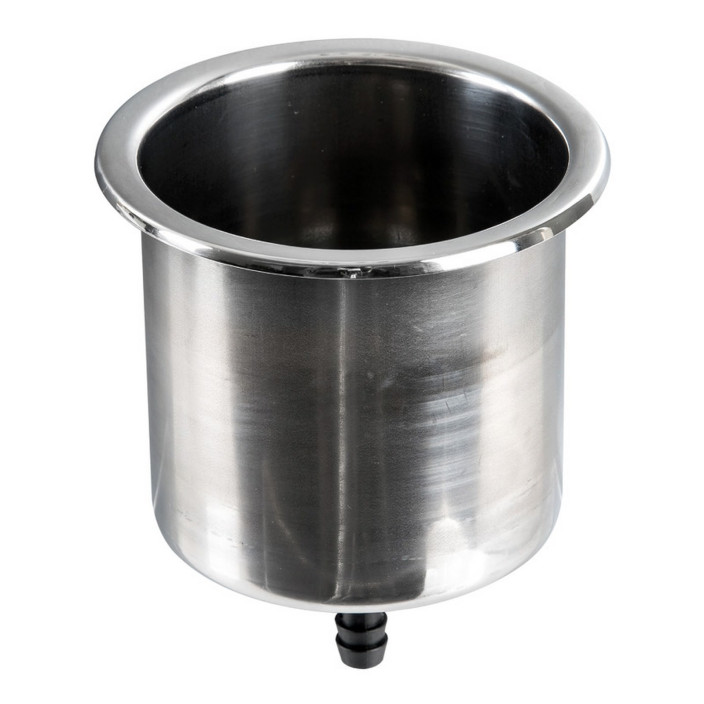 Delux Slim steel glass holder wdrain hole