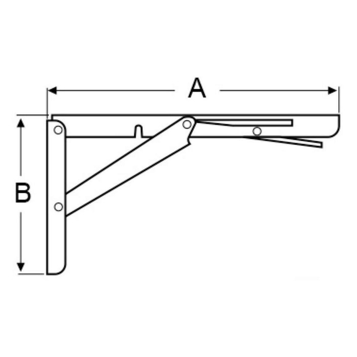 Table folding bracket 303 x 165 mm
