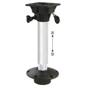 Waverider pedestal with seat mount, shock absorber, swivel support and