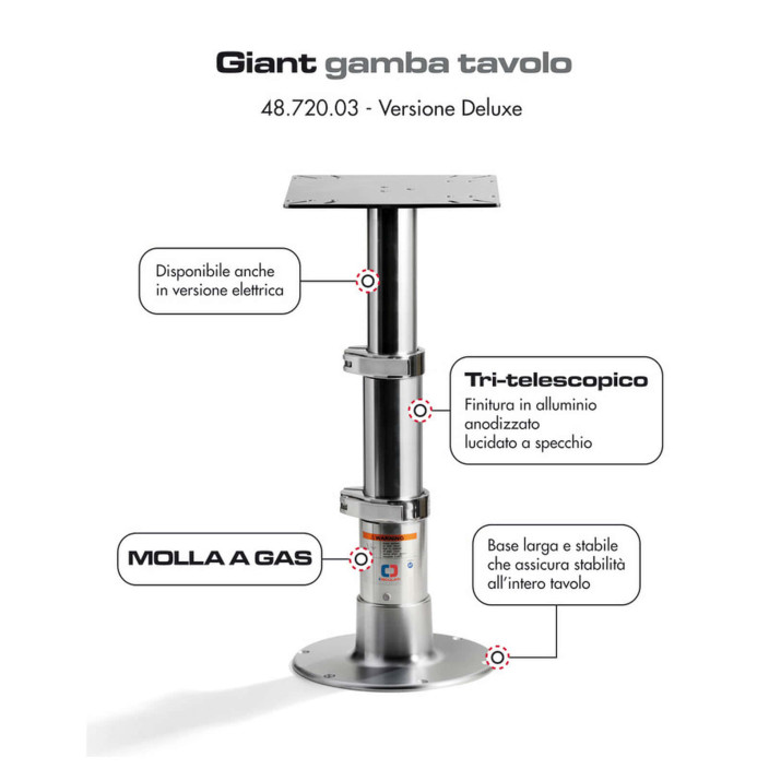 Gamba tavolo Heavy Duty Giant DeLuxe
