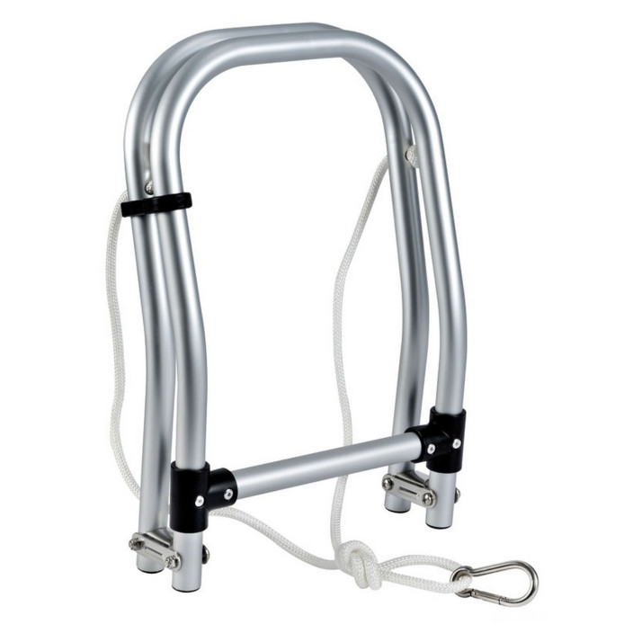 Folding ladder dinghy steps