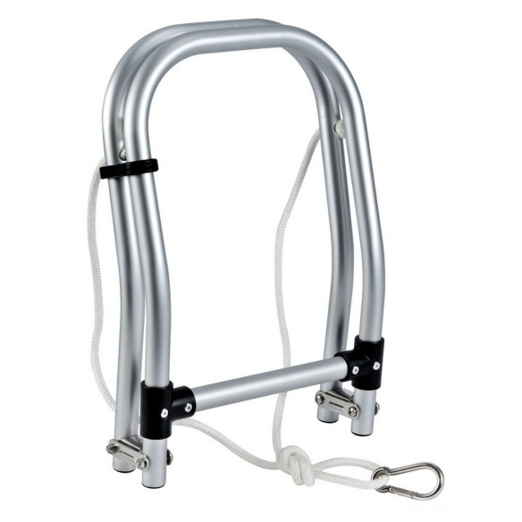 Folding ladder dinghy steps