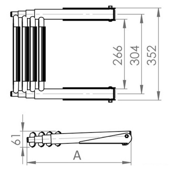 BIG telescopic ladder platform steps