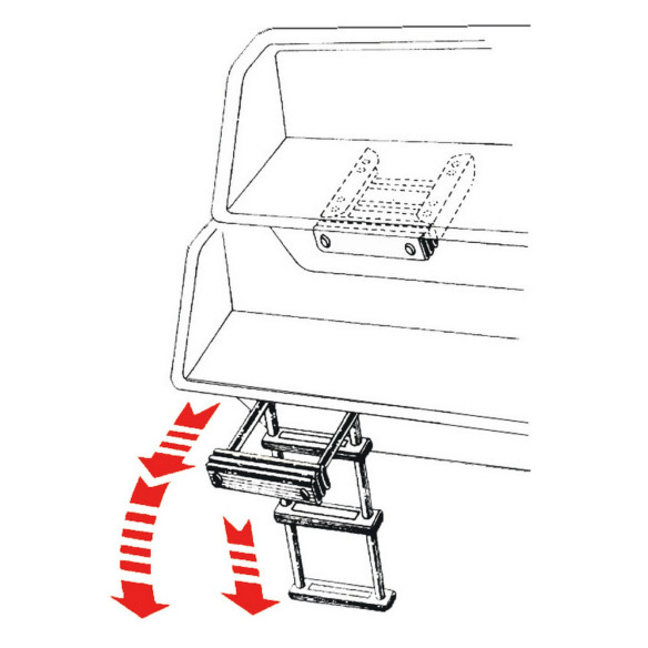 Scaletta inox scomparsa gradini