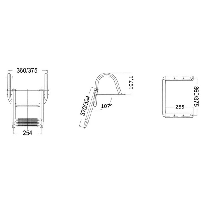 step telescopic ladder whandles