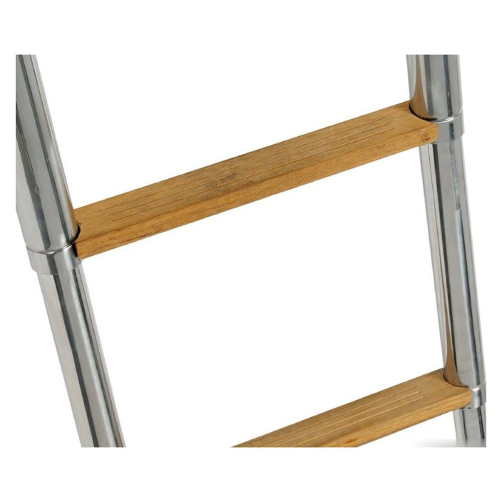 Top Line step teak foldaway ladder