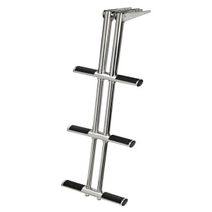 DIVER telescopic ladder steps black