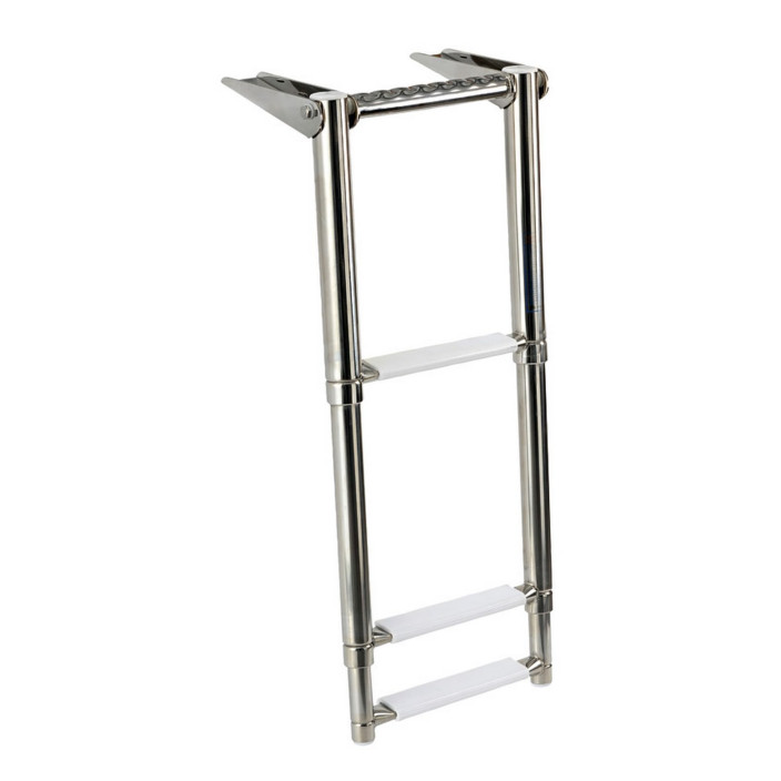 Telescopic ladder f gangplank steps
