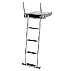 step recessfit AISI 316 telescopic ladder