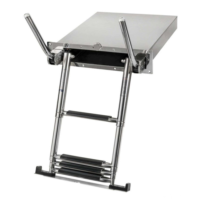 step recessfit AISI 316 telescopic ladder