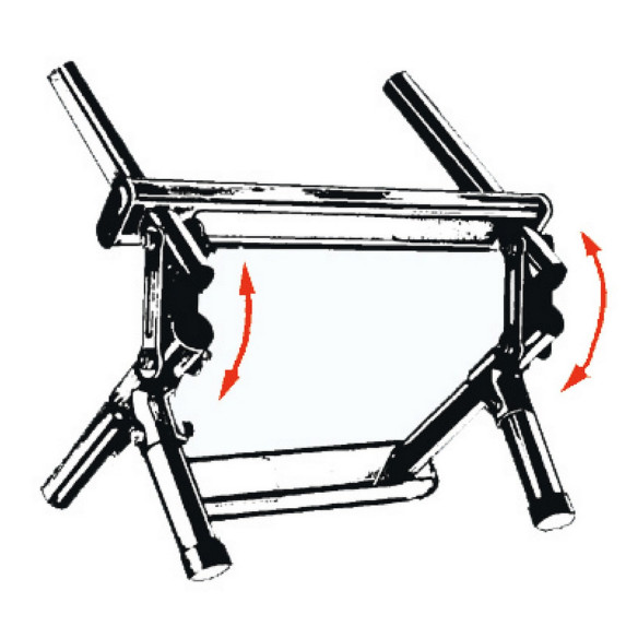 Foldable ladder AISI 316 steps