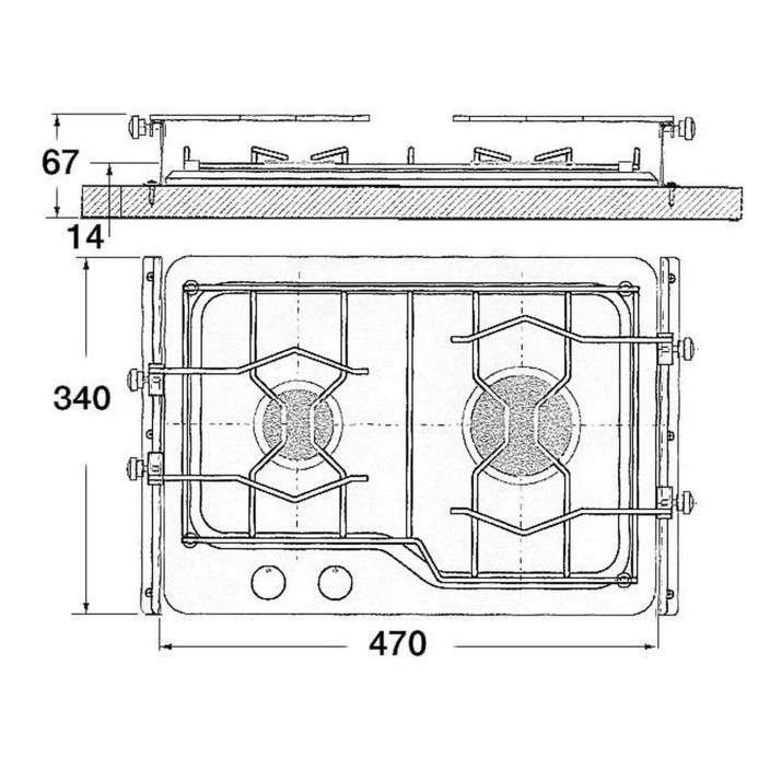 Techimpex hob unit burners