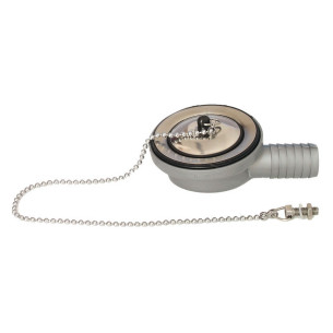 Piletta scarico orizzontale inclinato 5 tappo con catena